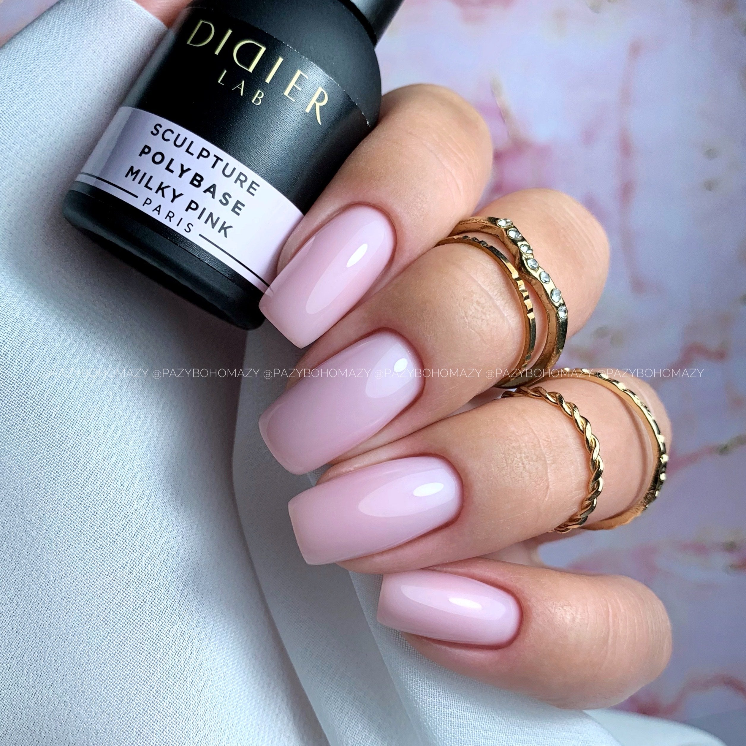 Polybáza "Didier Lab", Milky pink, 10ml - Image 2