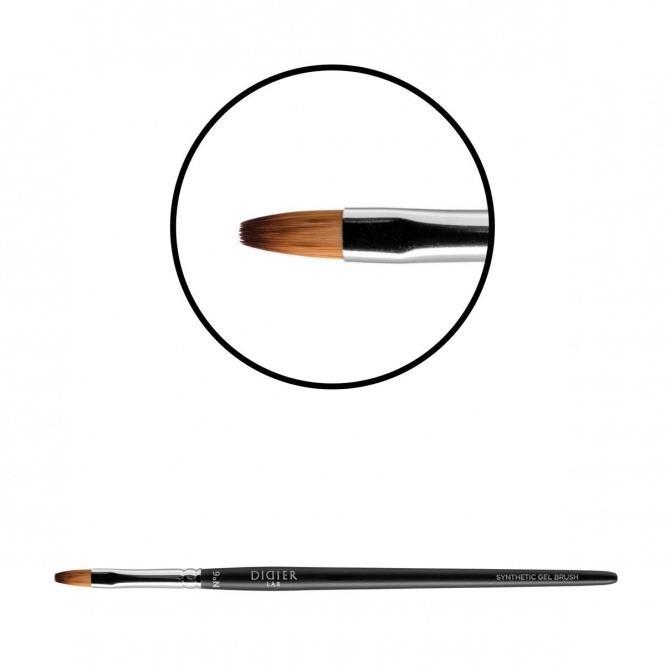 Štetec pre Gél Didier Lab, No6, oval (tiger toray)