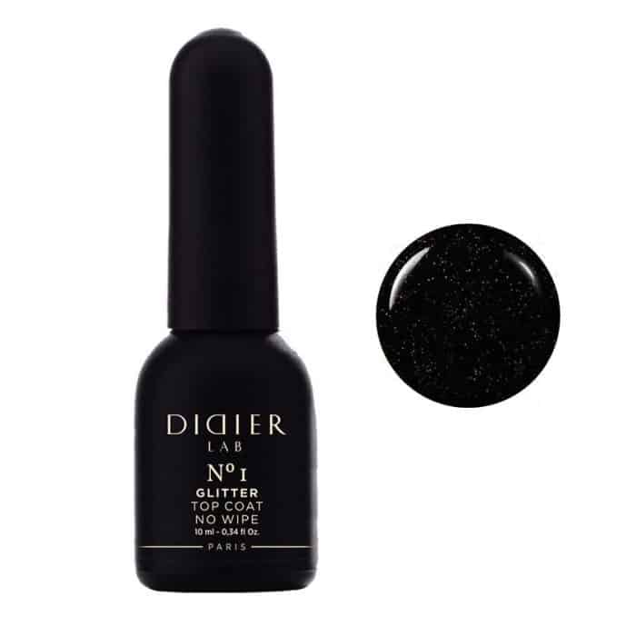 Top Coat Glitter No Wipe "Didier Lab", No1, 10ml