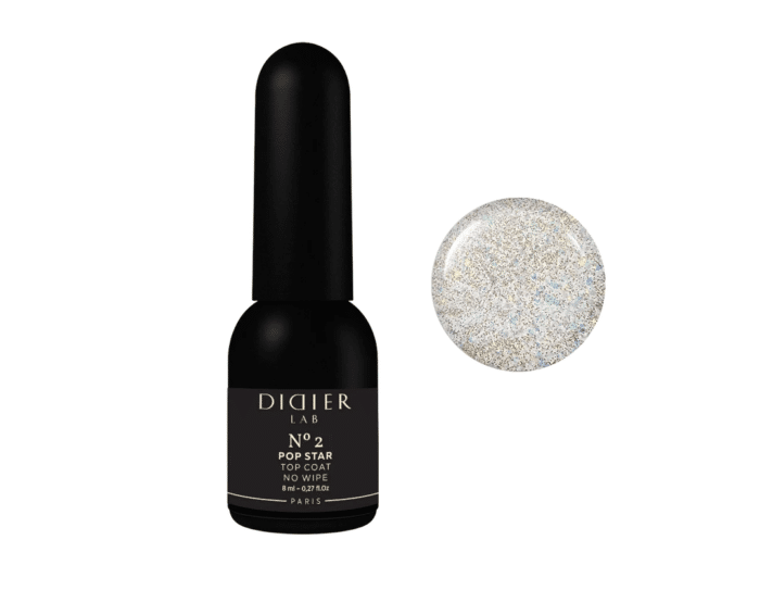 Gel Polish Top Coat No Wipe "DIDIER LAB", Pop Star, NO2 8ml