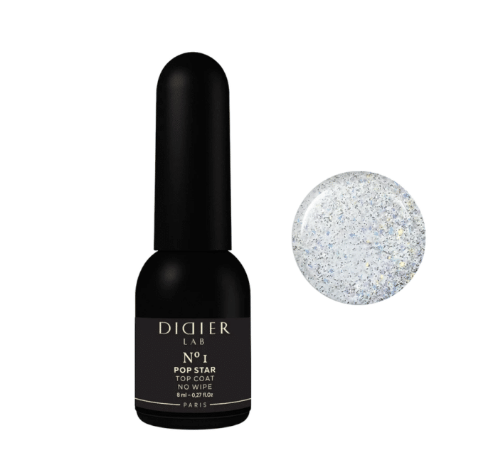 Gel Polish Top Coat No Wipe "DIDIER LAB", Pop Star, NO1 8ml