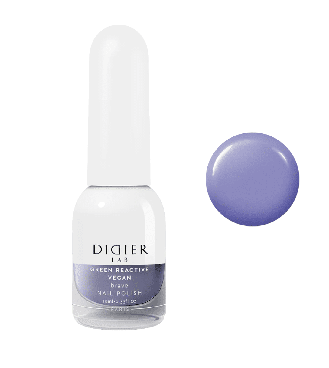 Green Reactive Vegan nail Polish Didier Lab Brave 10ml