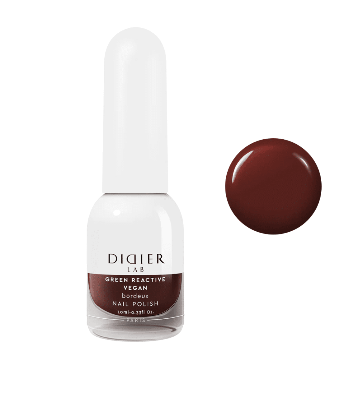 Green Reactive Vegan Nail Polish Didier Lab Bordeux 10ml