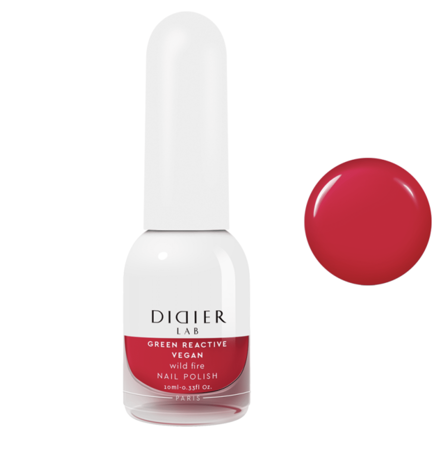 Green Reactive Vegan Nail Polish Didier Lab Wild Fire 10ml
