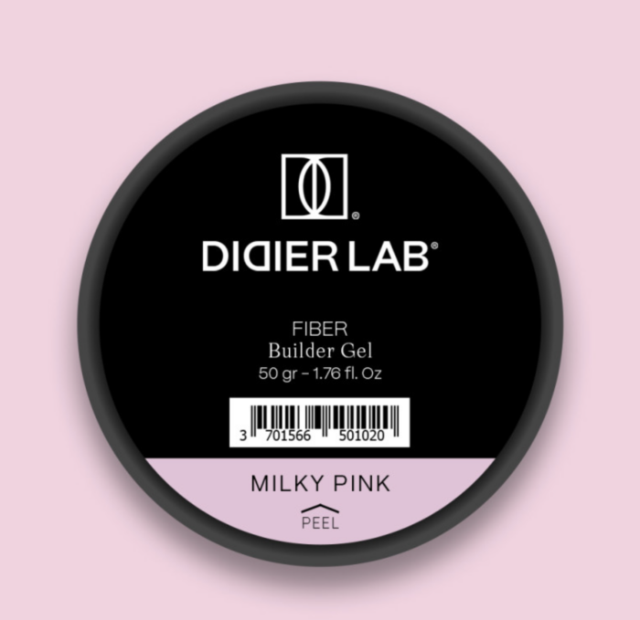 NOVINKA Fiber builder gel "Didier Lab", Milky Pink, 50g - Image 2